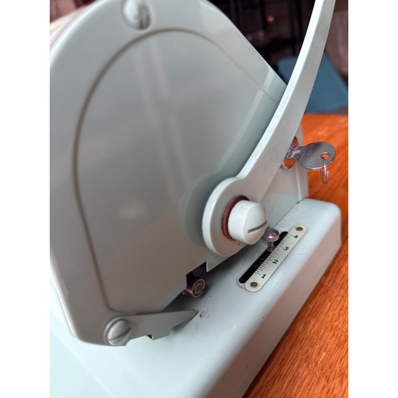 Retro Paymaster Series X-550 Check Writer Adding Machine w Key Working Turqoise - Picture 3 of 9